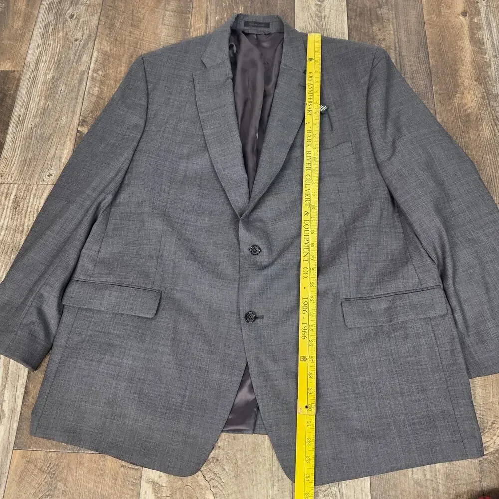 Lauren Ralph Lauren Wool Blazer Charcoal Gray Two Button Made in Canada Size 50R